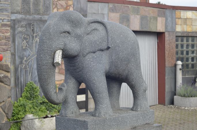 Elefant Granit Stein Ausstellung